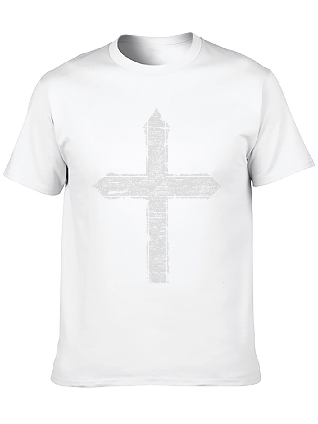 Distressed Cross Graphic Tee - Black