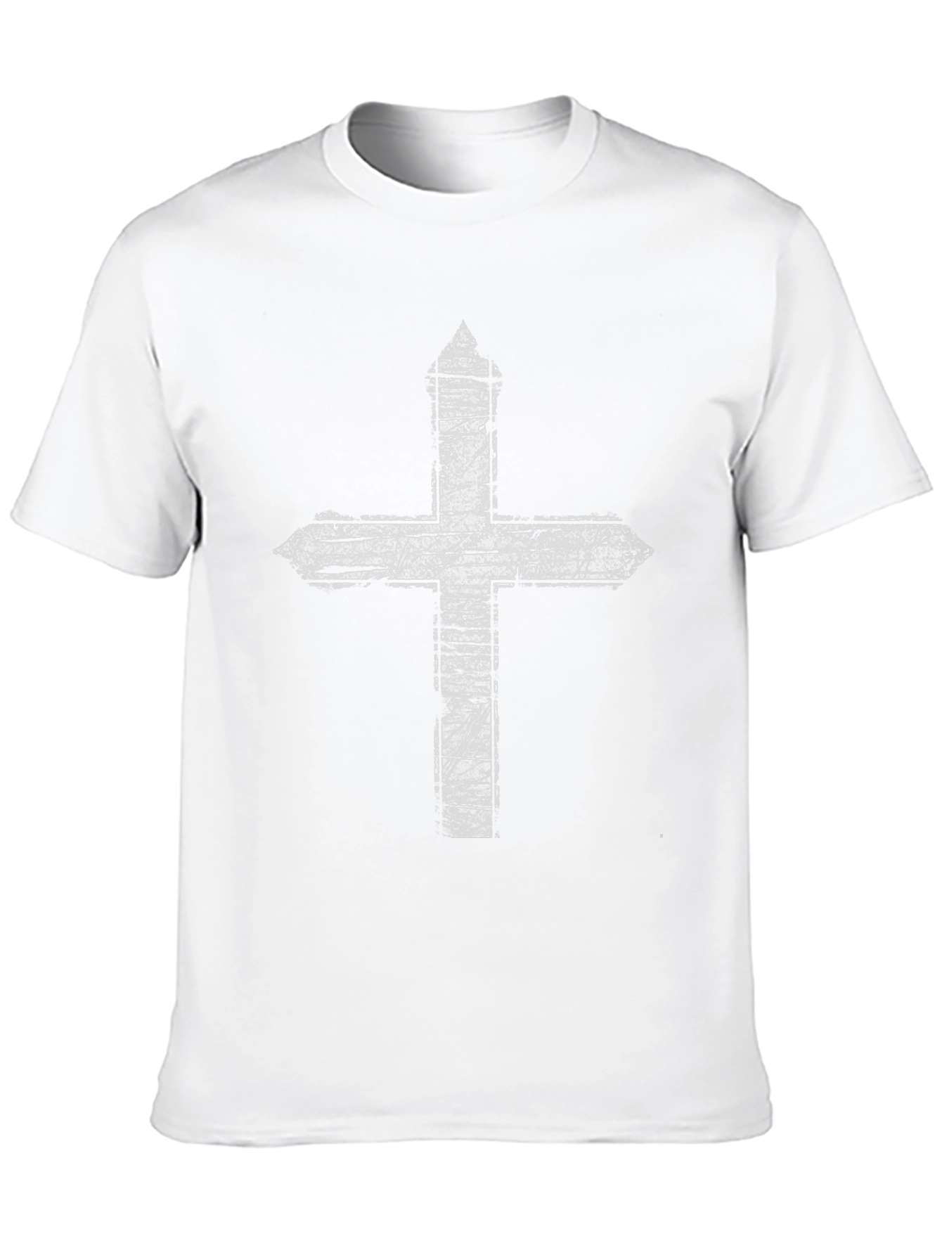 Distressed Cross Graphic Tee - Black