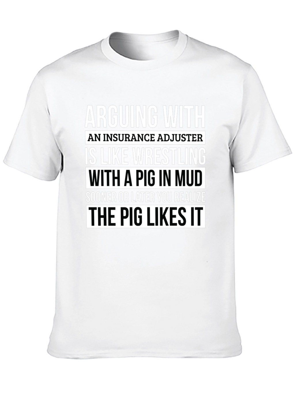 Insurance Adjuster Pig T-Shirt
