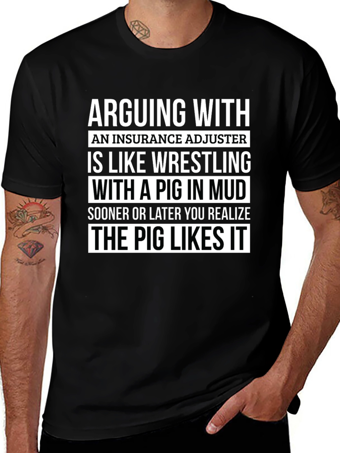 Insurance Adjuster Pig T-Shirt