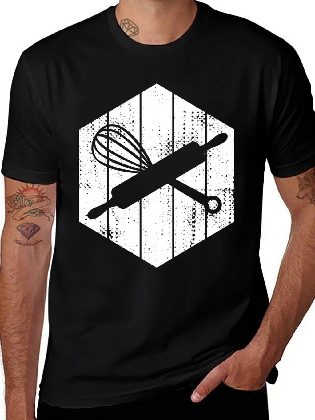 Bakers Whisk & Rolling Pin T-Shirt