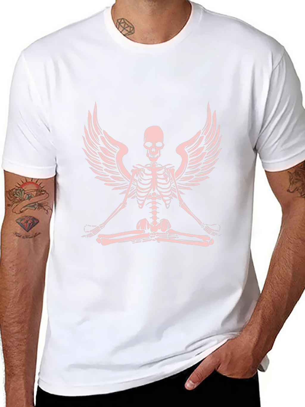 Skeleton Angel Meditation Graphic Tee
