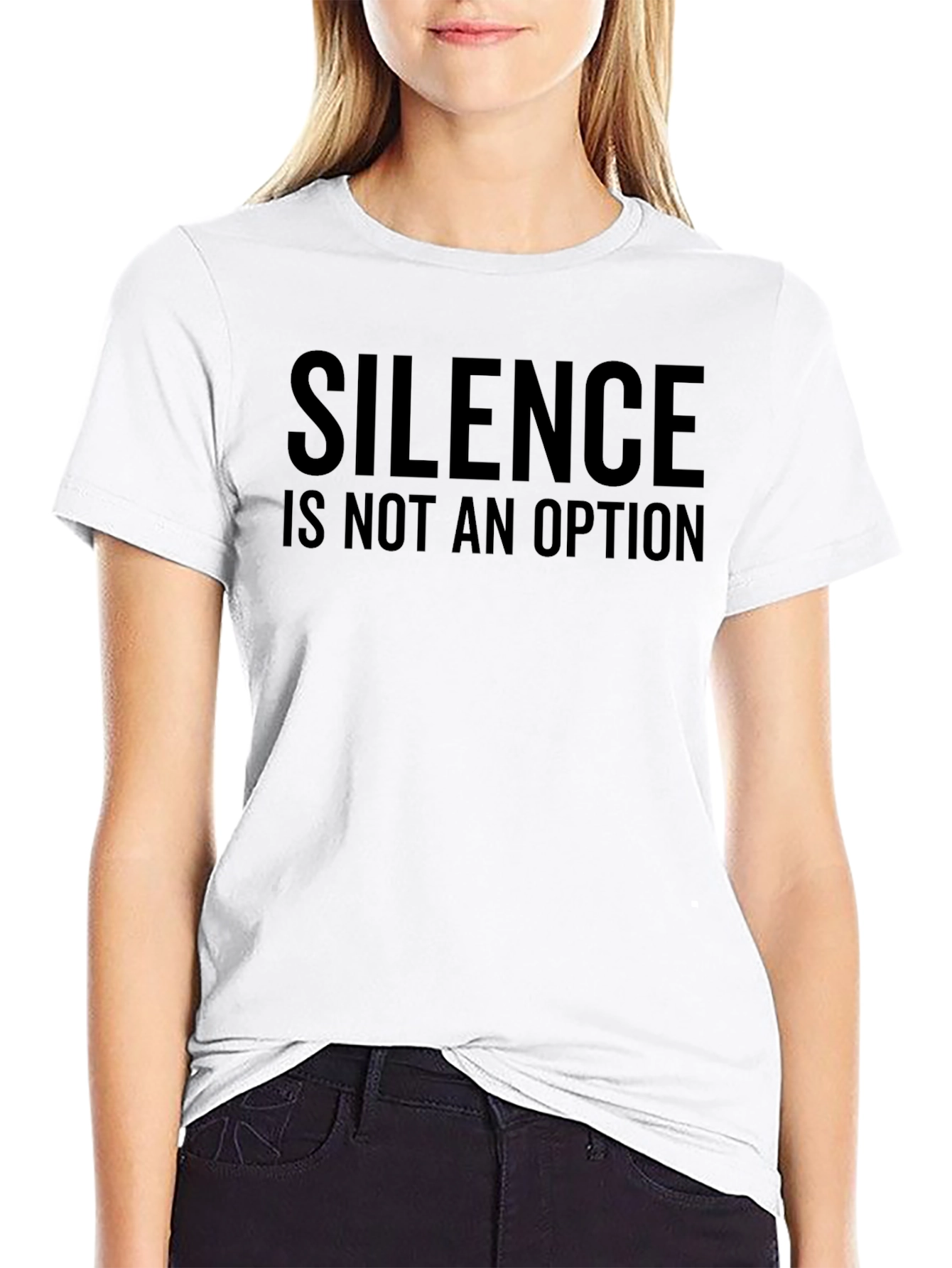 Silence Is Not an Option Black Graphic Tee