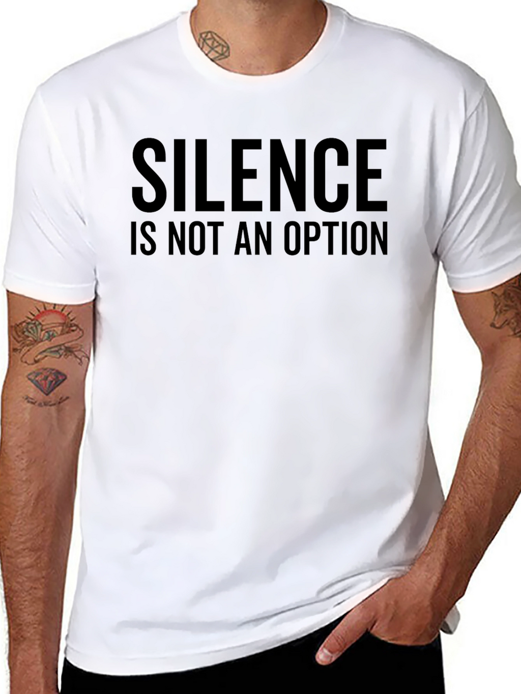 Silence Is Not an Option Black Graphic Tee