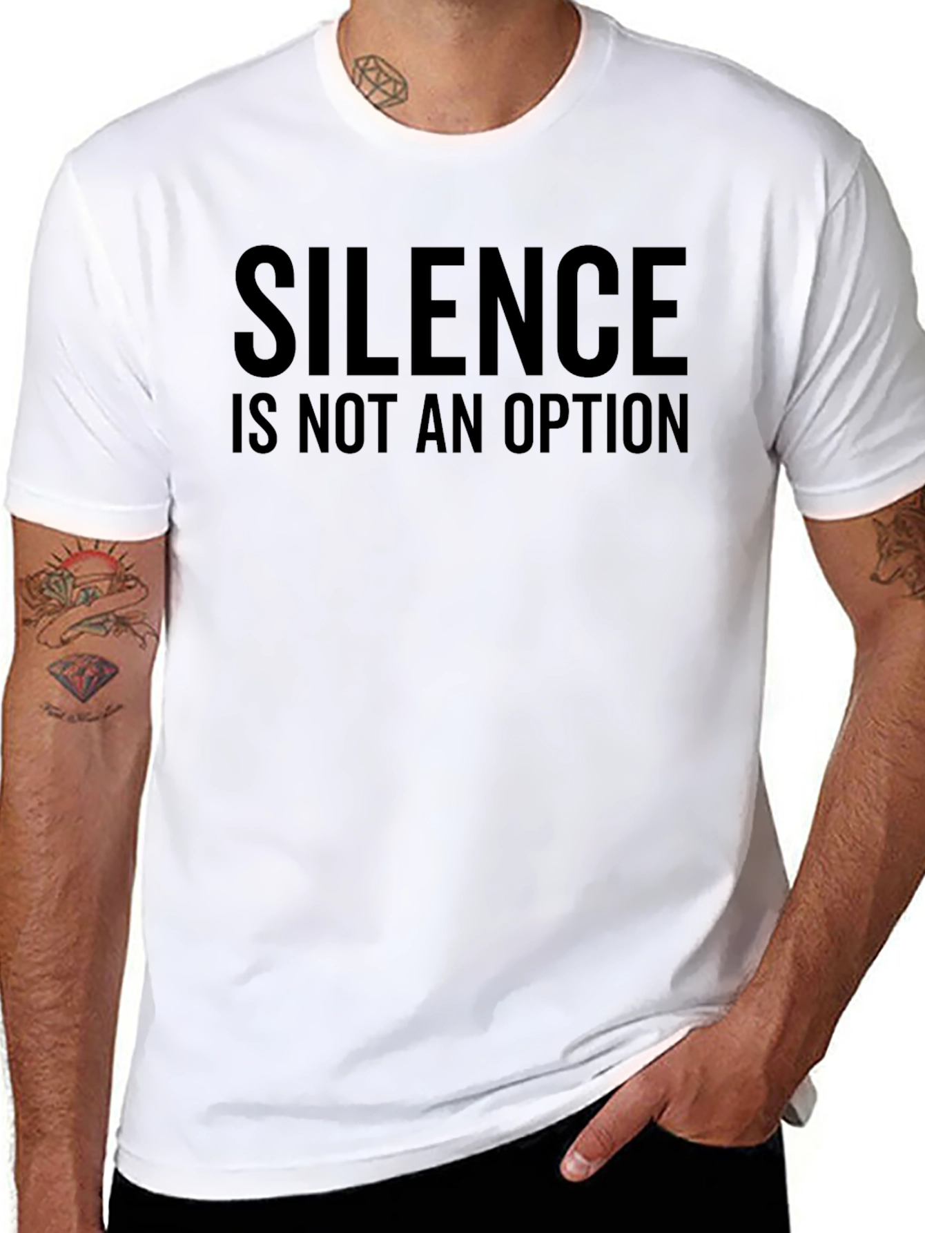Silence Is Not an Option Black Graphic Tee