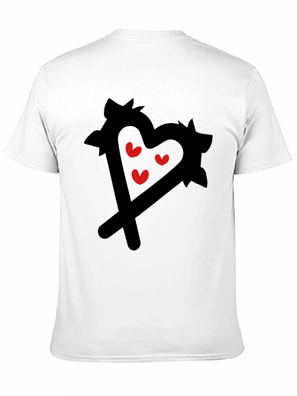 Heart Scribble Graphic Tee - Black