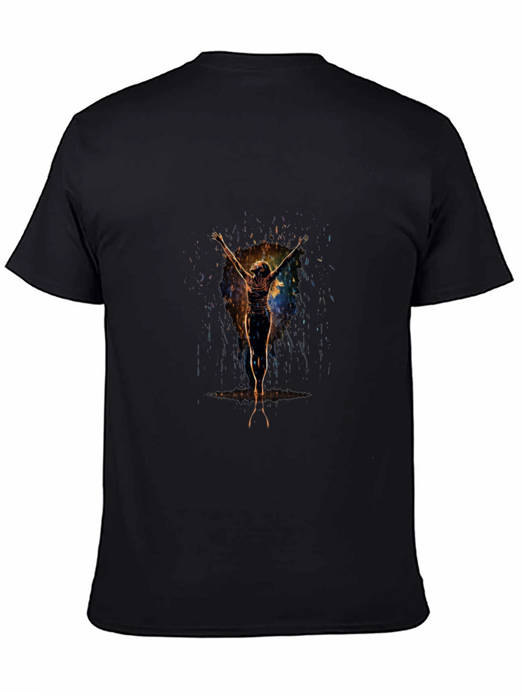 Abstract Figure Black T-Shirt