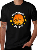 Certified Baller Graphic Tee - Basketball Humor T-Shirt