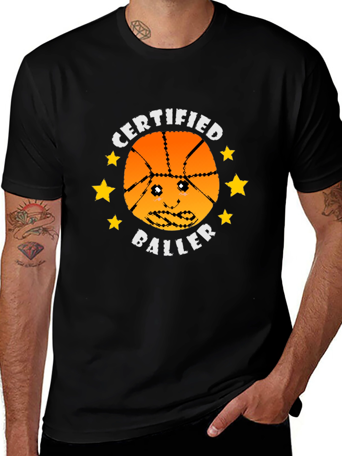 Certified Baller Graphic Tee - Basketball Humor T-Shirt