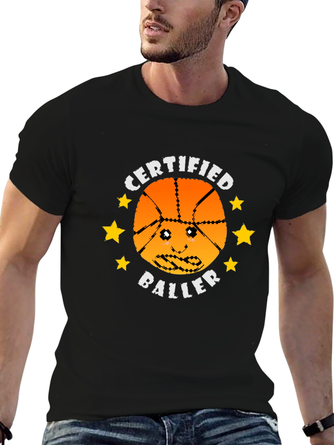 Certified Baller Graphic Tee - Basketball Humor T-Shirt