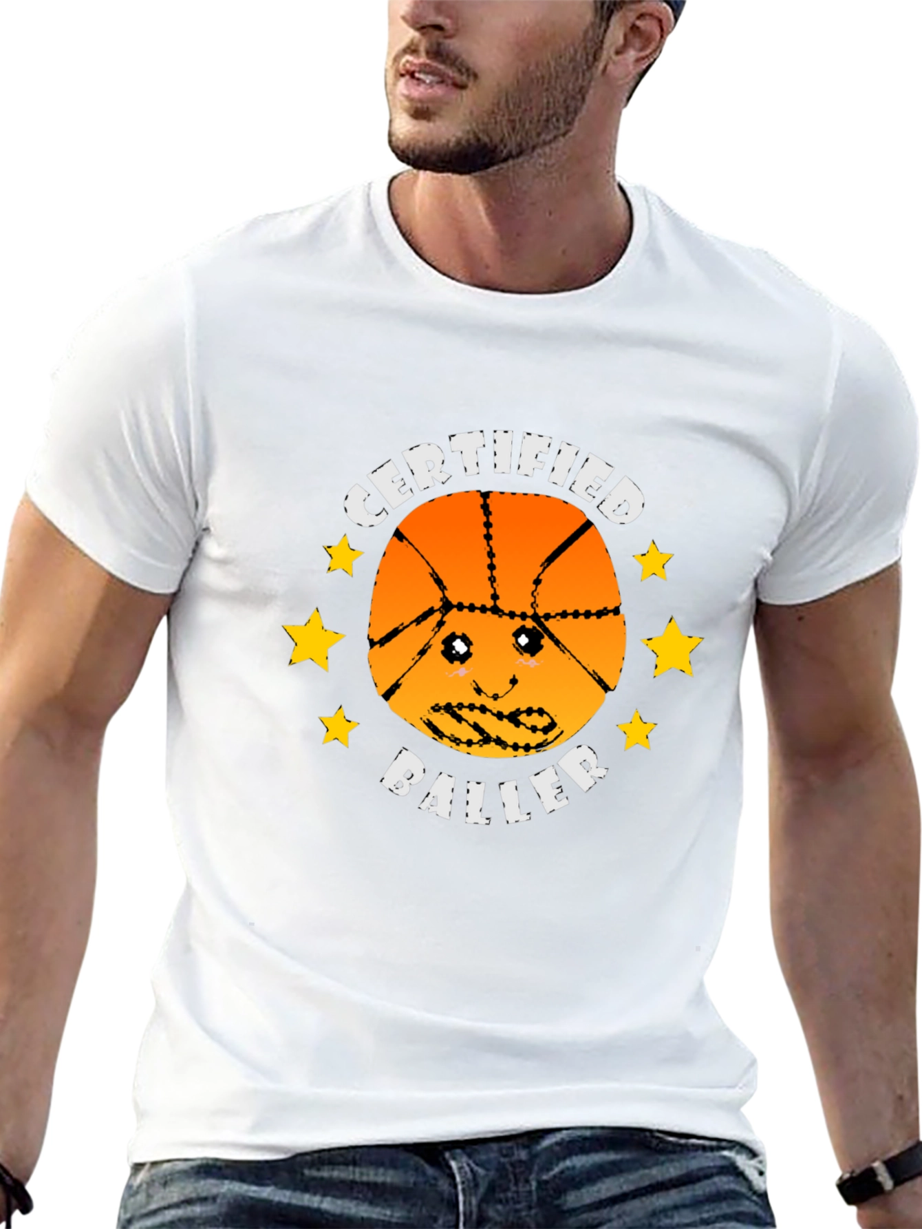 Certified Baller Graphic Tee - Basketball Humor T-Shirt