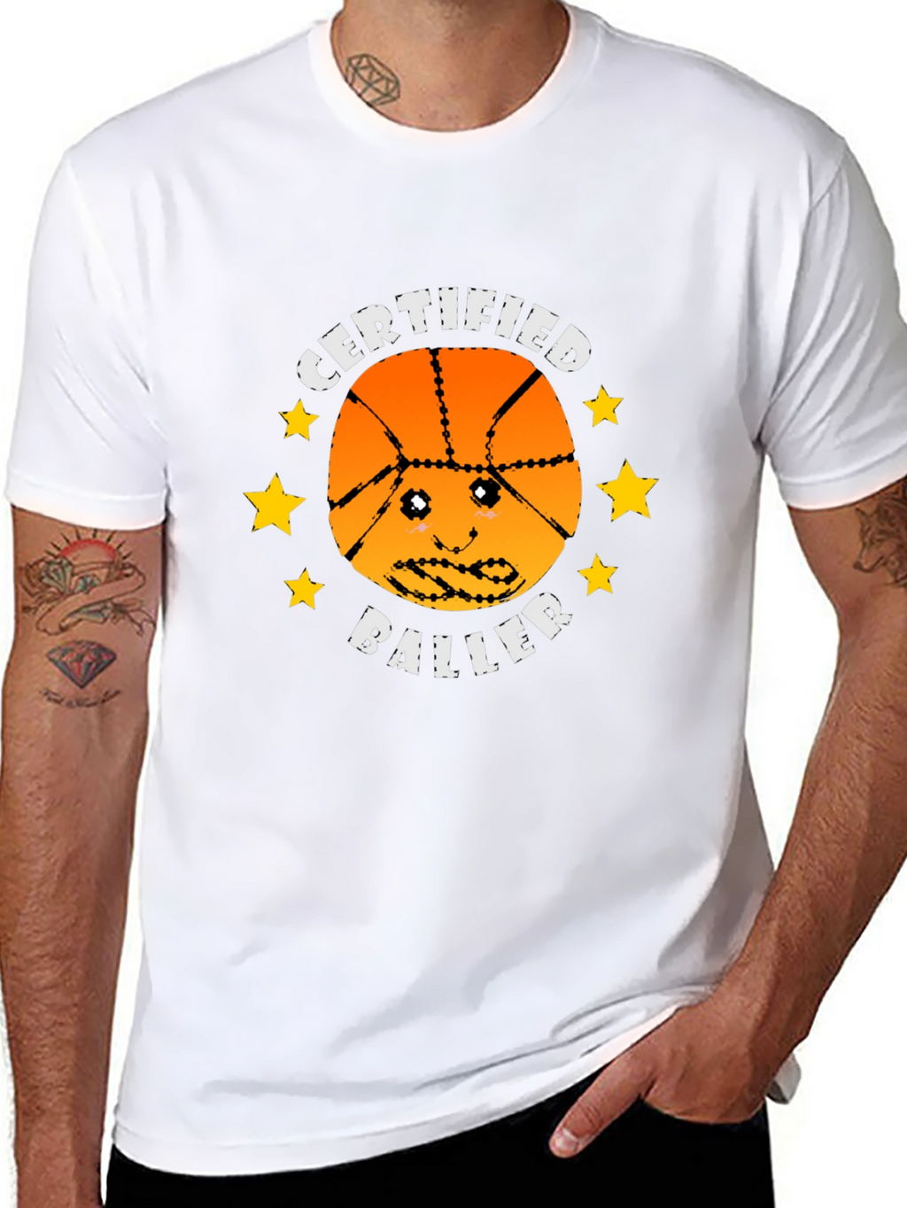 Certified Baller Graphic Tee - Basketball Humor T-Shirt