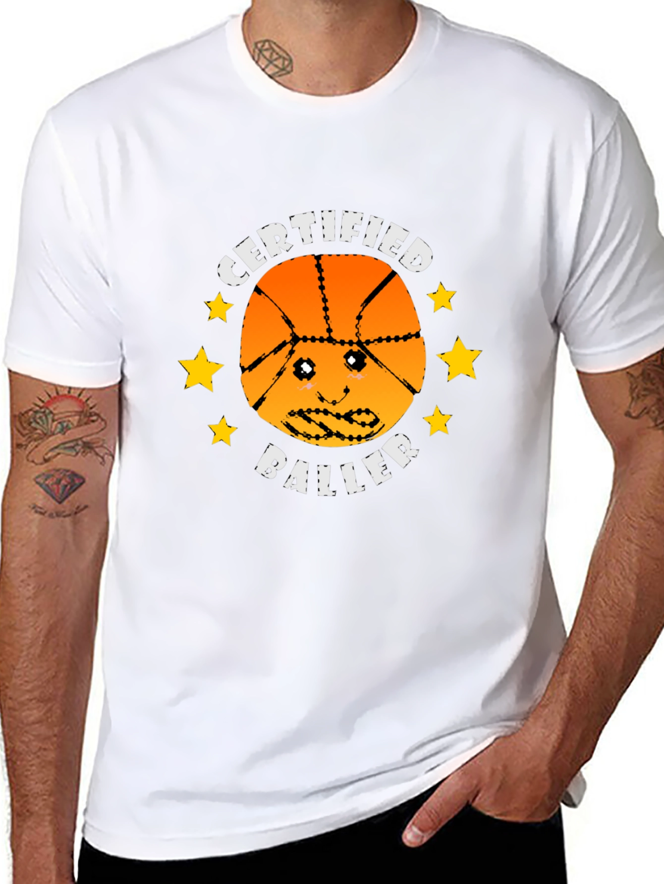 Certified Baller Graphic Tee - Basketball Humor T-Shirt