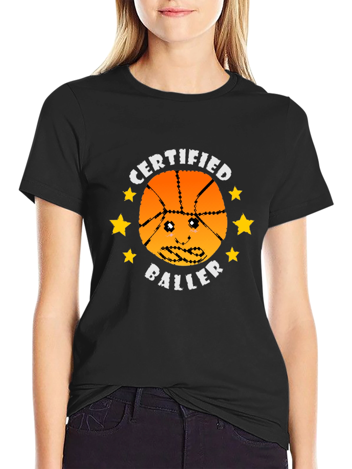 Certified Baller Graphic Tee - Basketball Humor T-Shirt