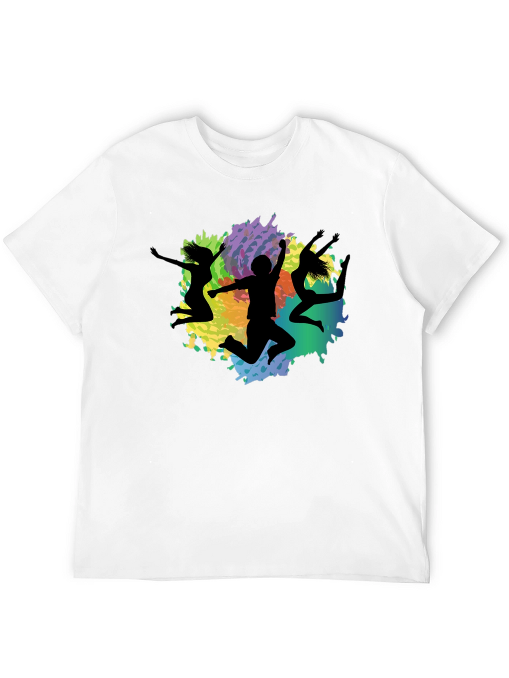 Vibrant Silhouette Graphic Tee - Modern Crew Neck