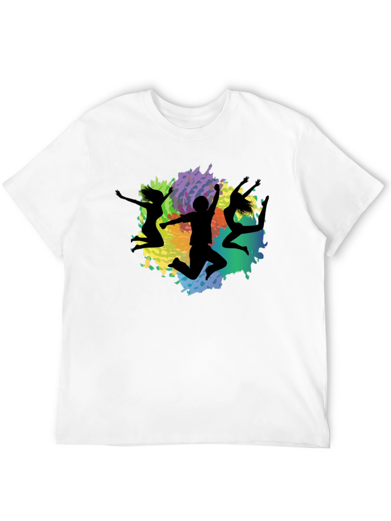 Vibrant Silhouette Graphic Tee - Modern Crew Neck