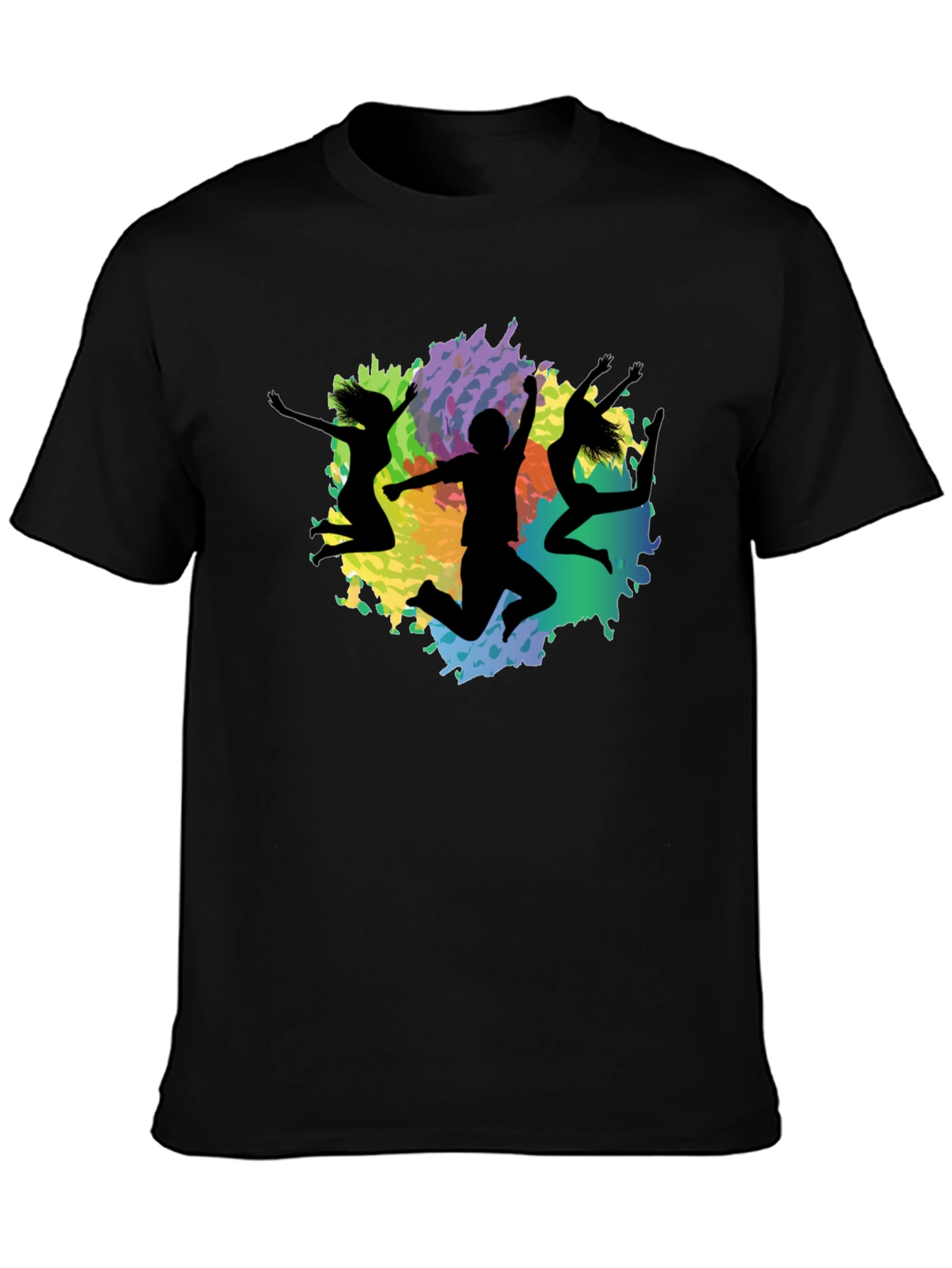 Vibrant Silhouette Graphic Tee - Modern Crew Neck