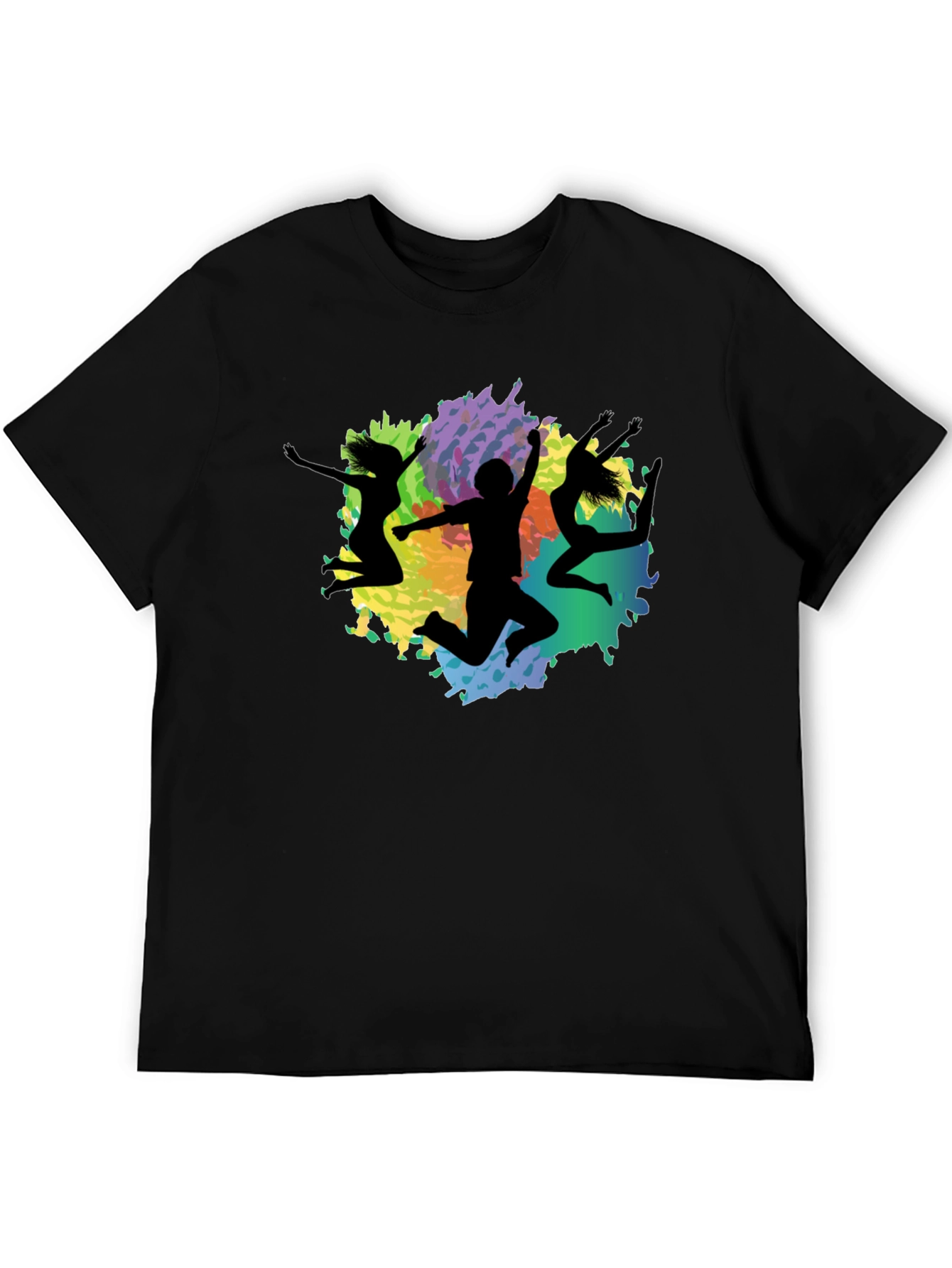 Vibrant Silhouette Graphic Tee - Modern Crew Neck