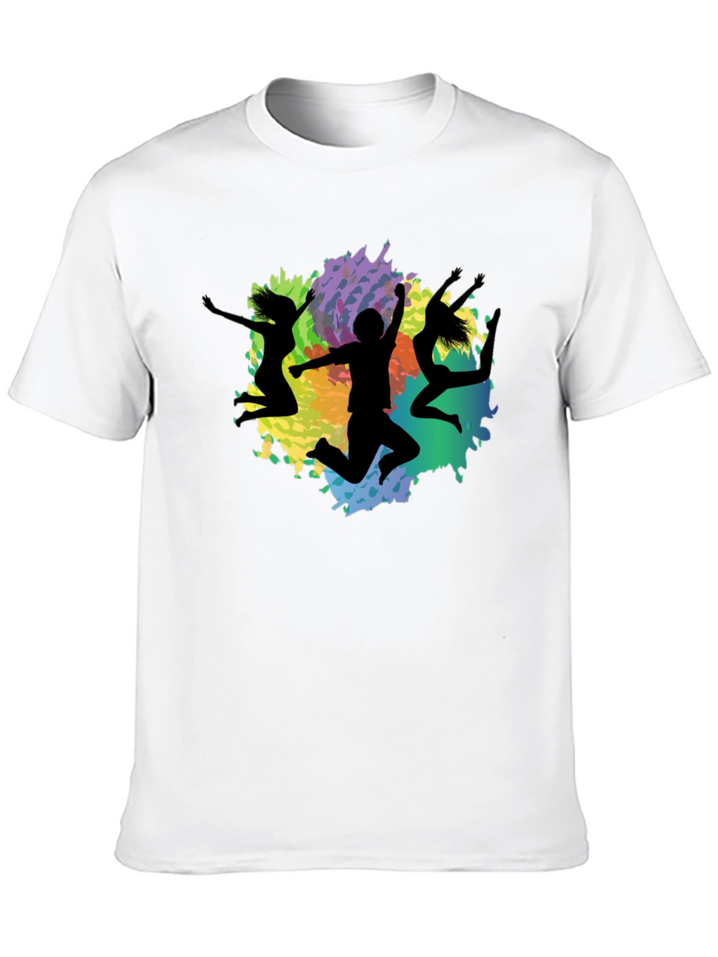 Vibrant Silhouette Graphic Tee - Modern Crew Neck