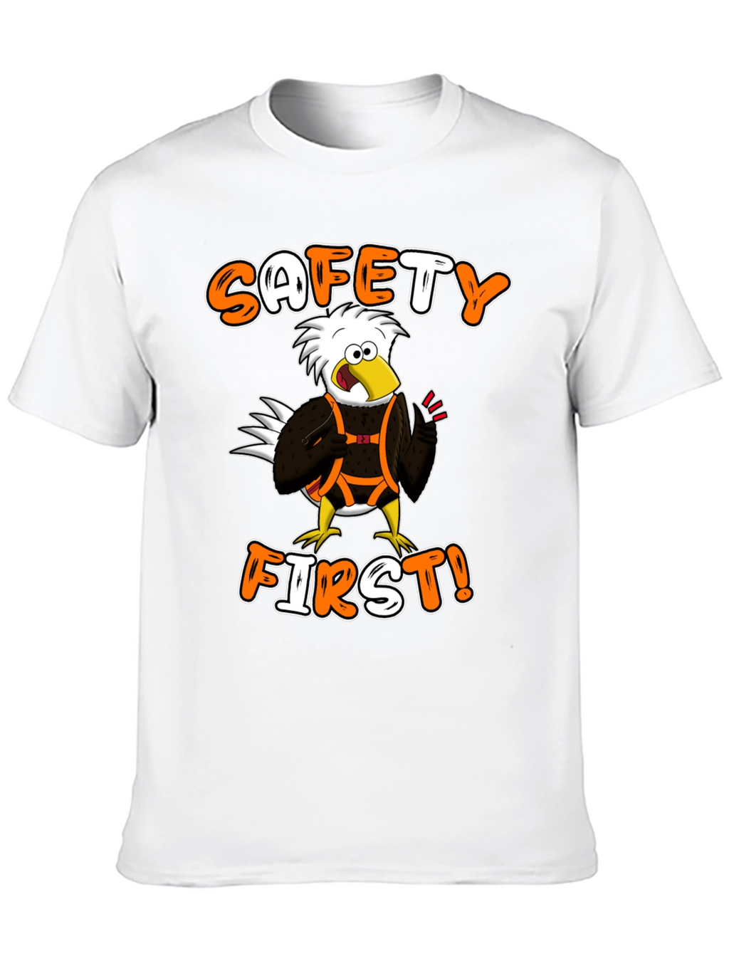 Safety First Cartoon Eagle T-Shirt
