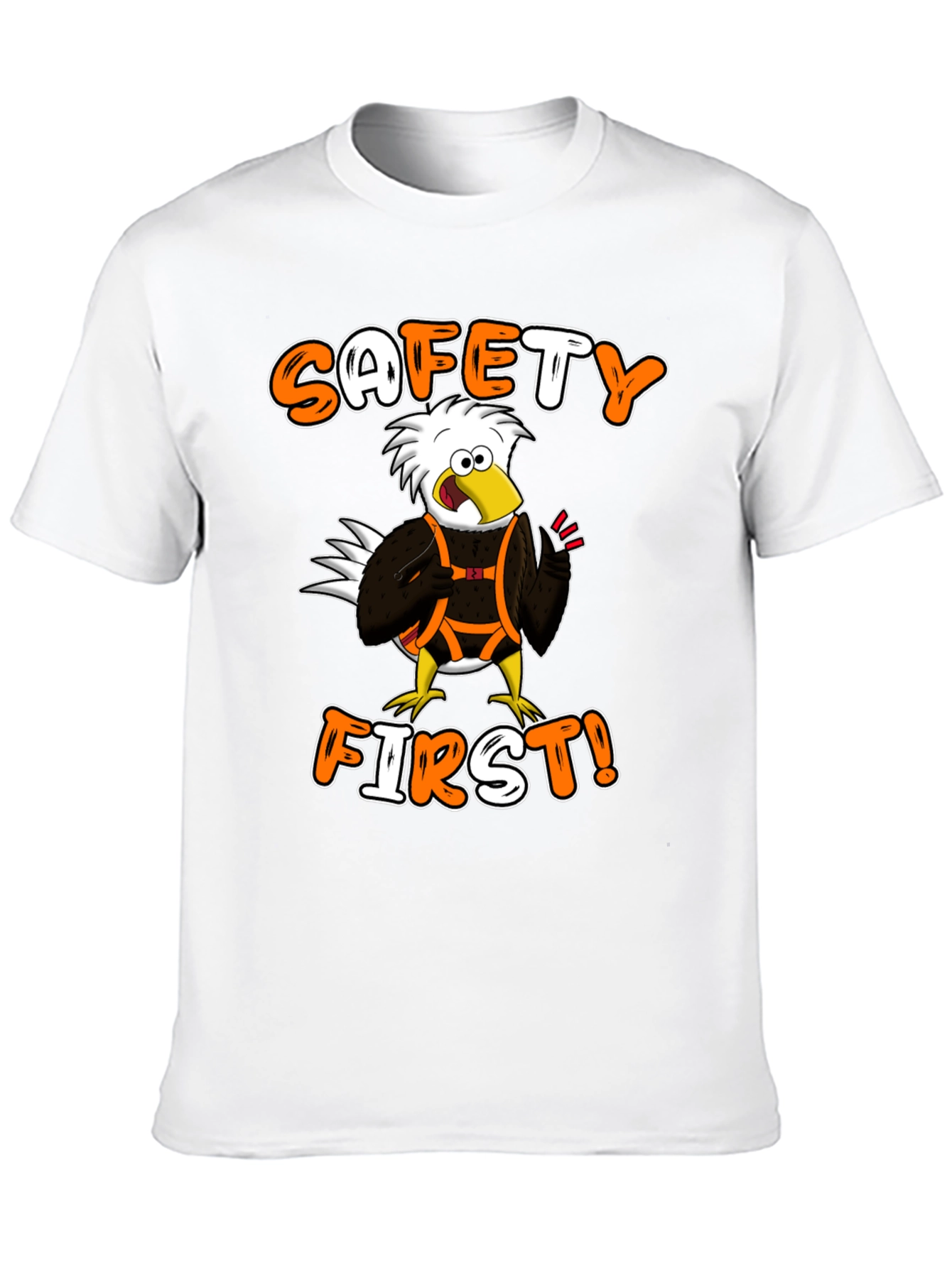Safety First Cartoon Eagle T-Shirt