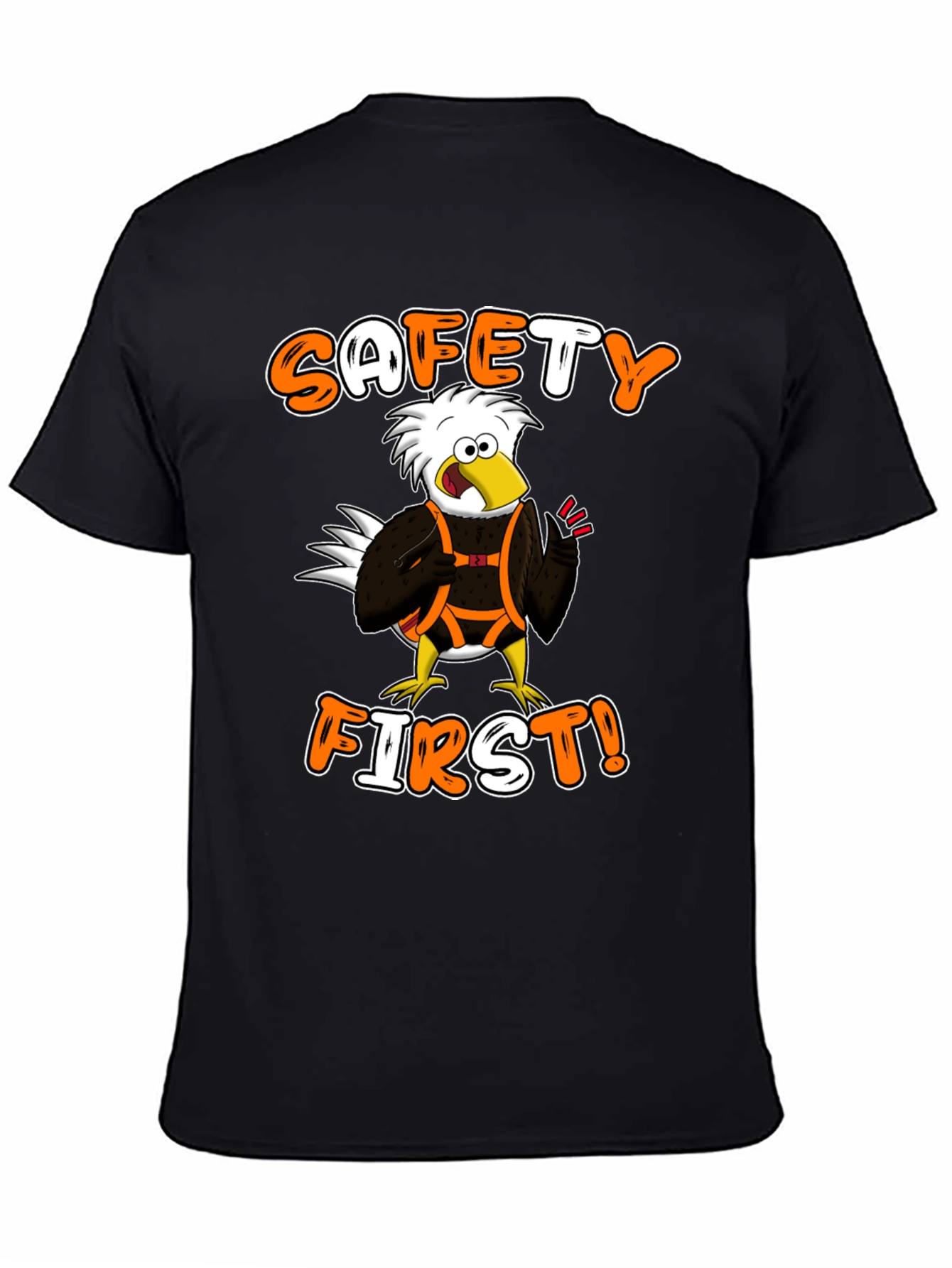 Safety First Cartoon Eagle T-Shirt