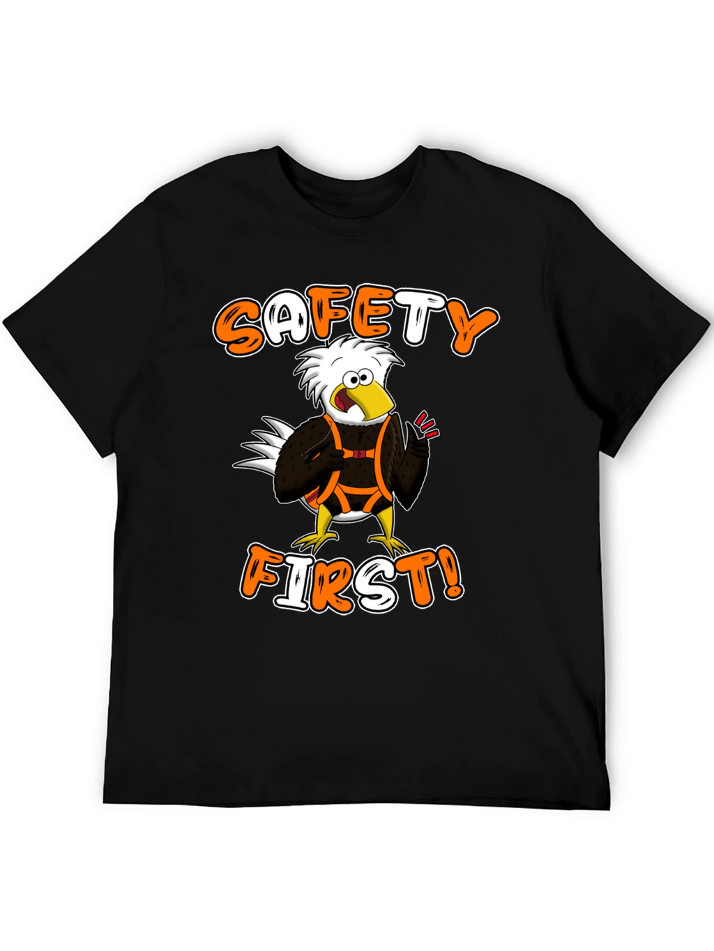 Safety First Cartoon Eagle T-Shirt