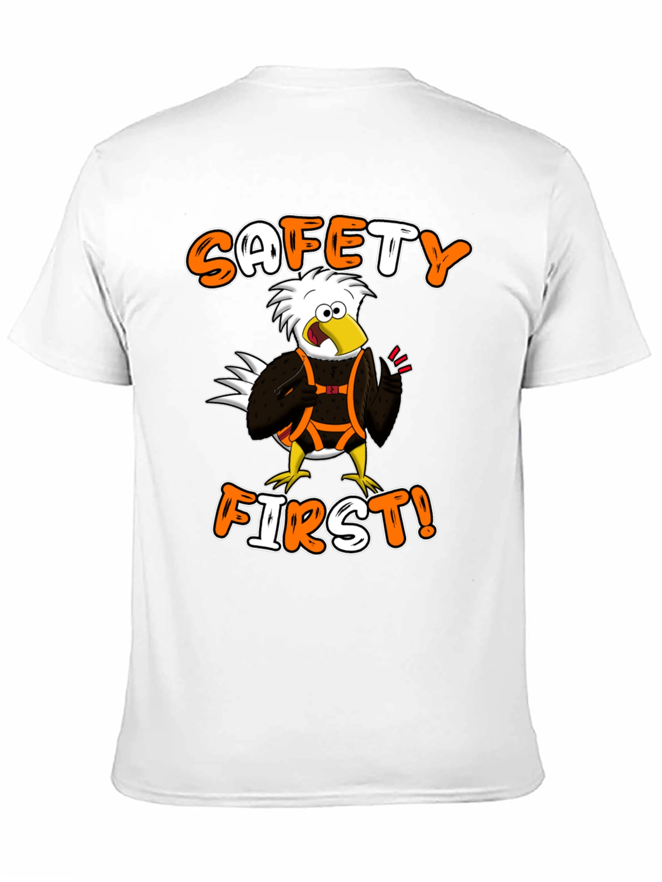 Safety First Cartoon Eagle T-Shirt