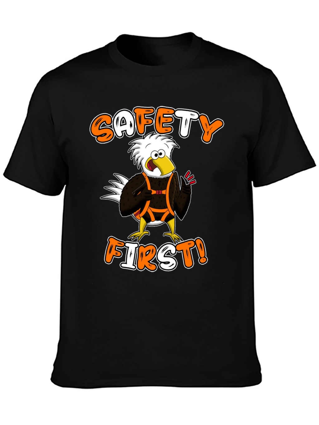 Safety First Cartoon Eagle T-Shirt