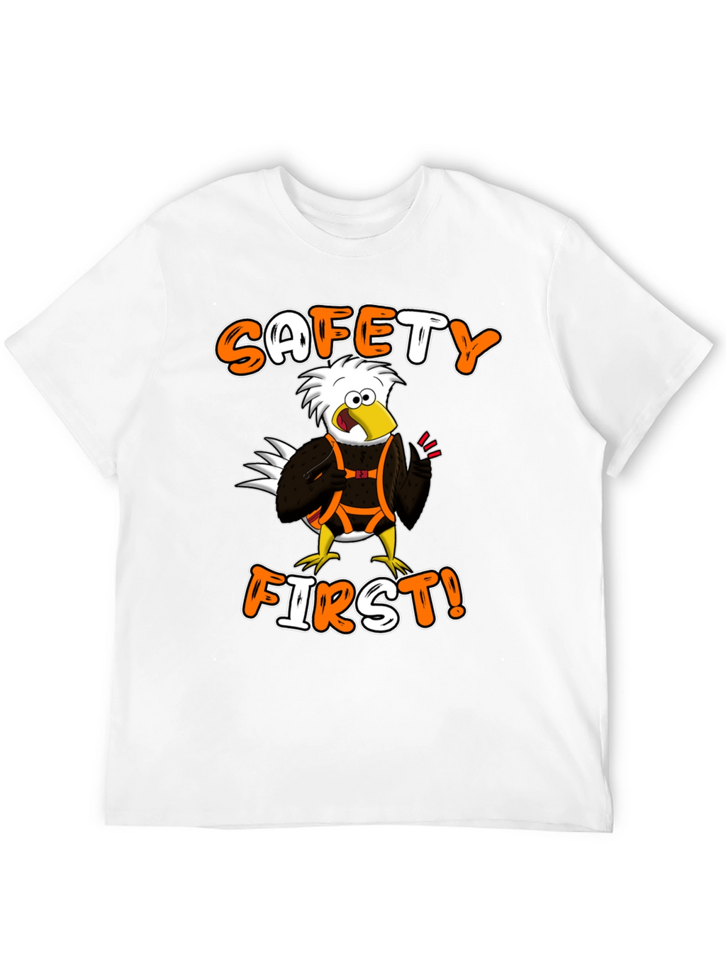 Safety First Cartoon Eagle T-Shirt