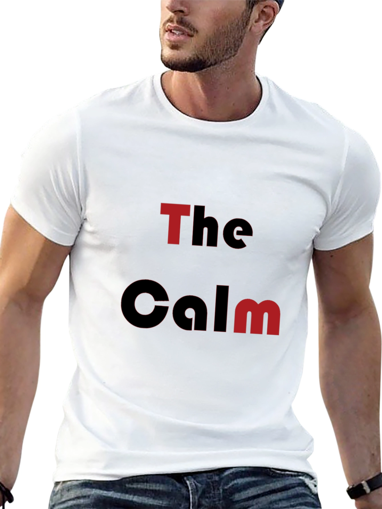 The Calm Graphic Print Black T-Shirt
