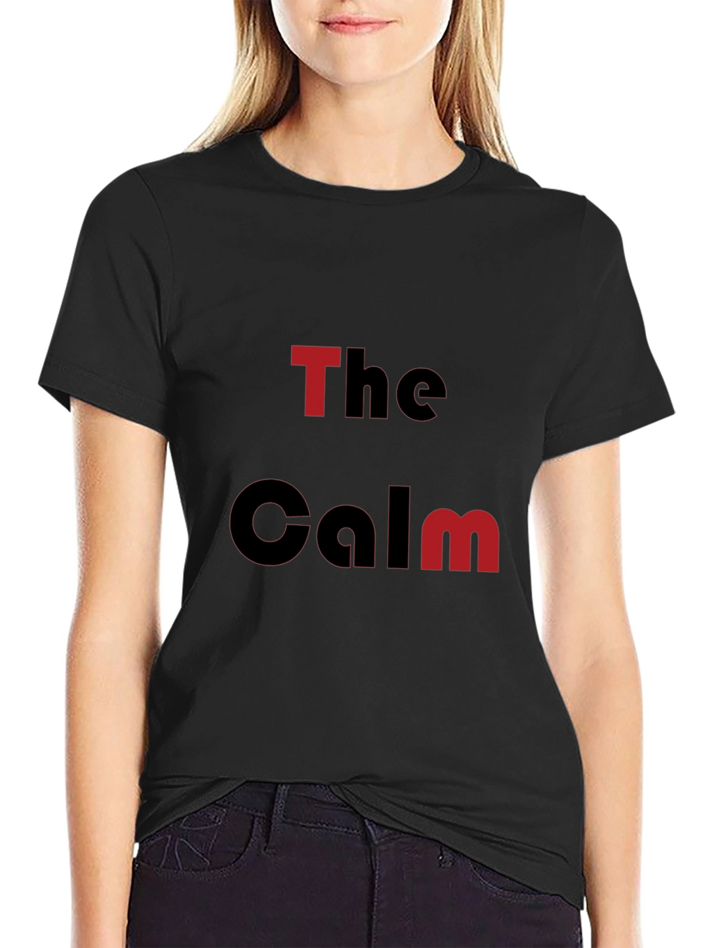 The Calm Graphic Print Black T-Shirt