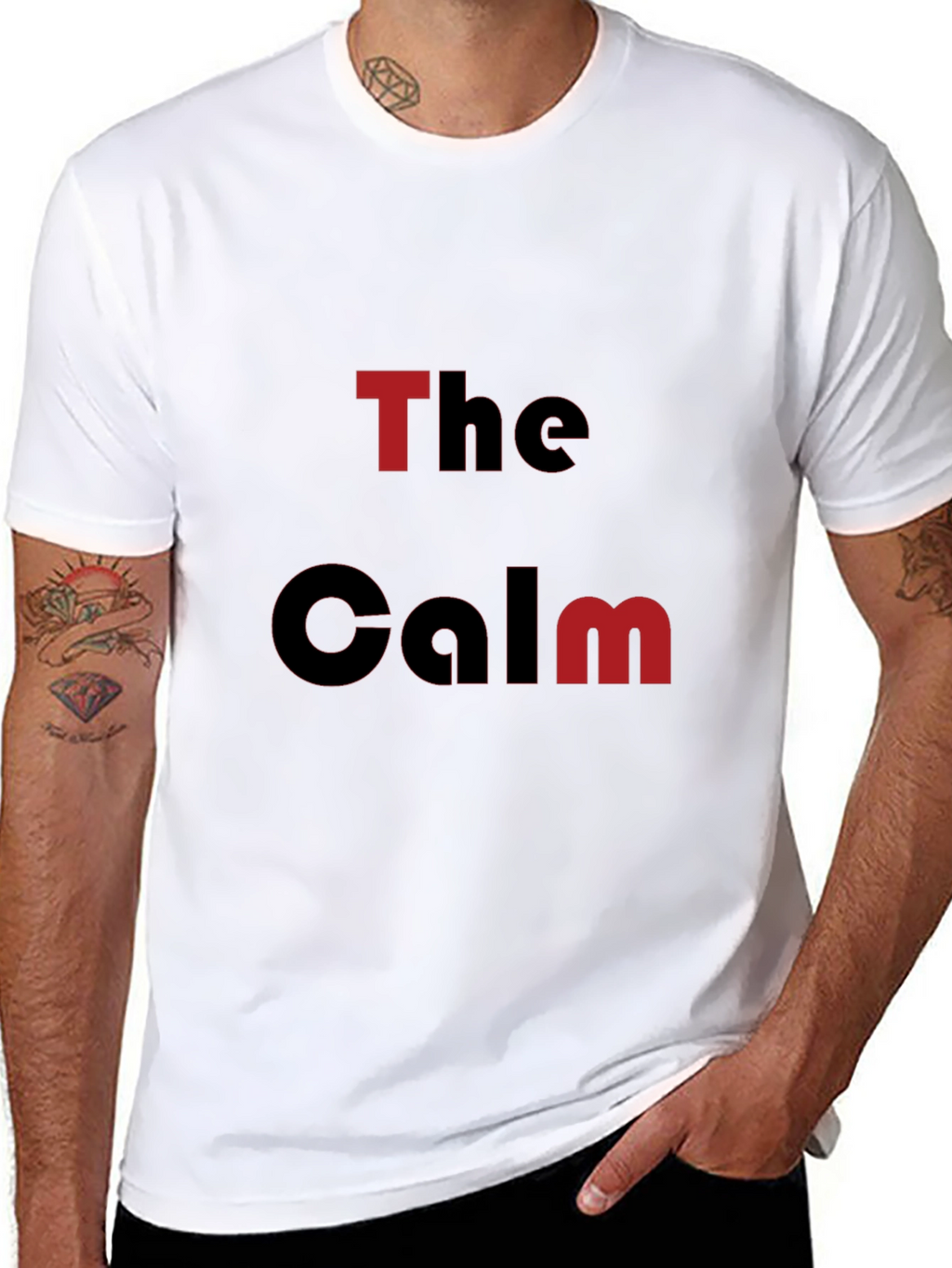 The Calm Graphic Print Black T-Shirt