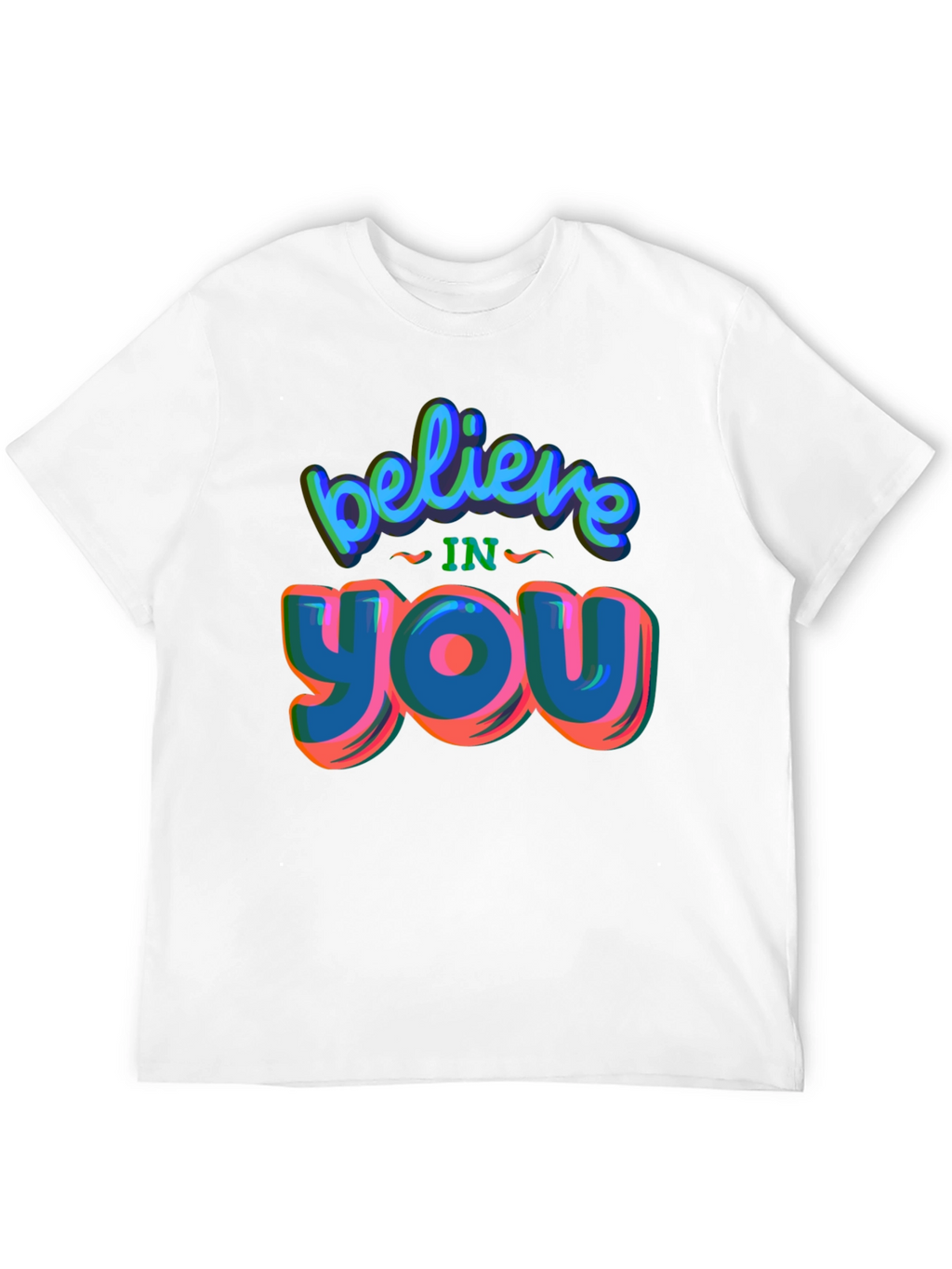 Believe In You Graphic Tee - Stylish Black T-Shirt