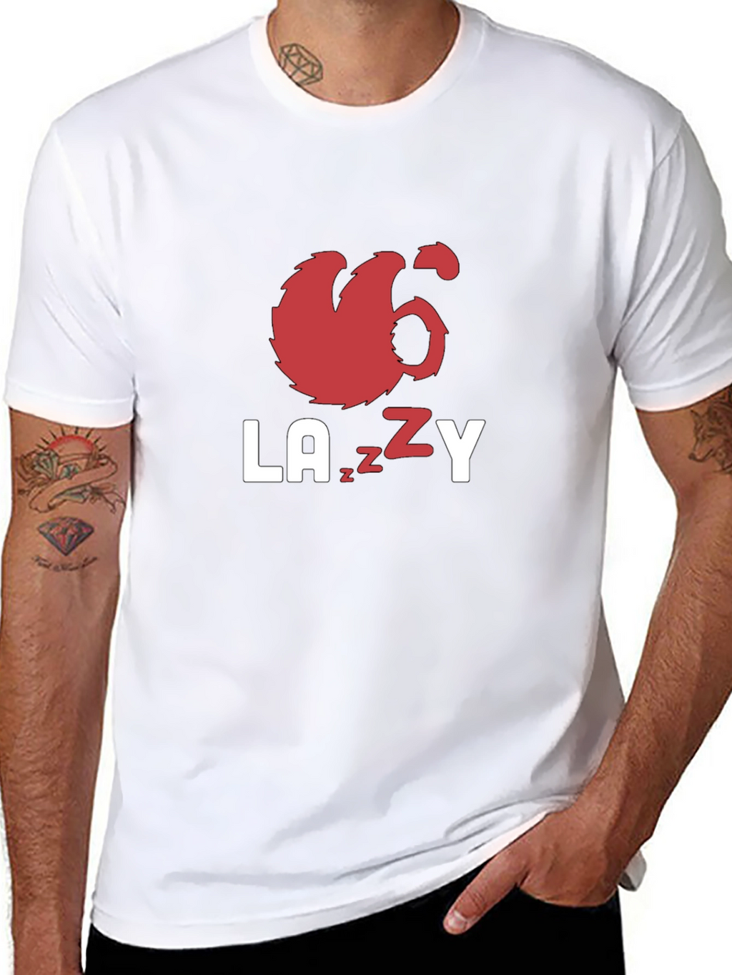 Lazy Sloth Graphic Tee - Black Unisex T-Shirt
