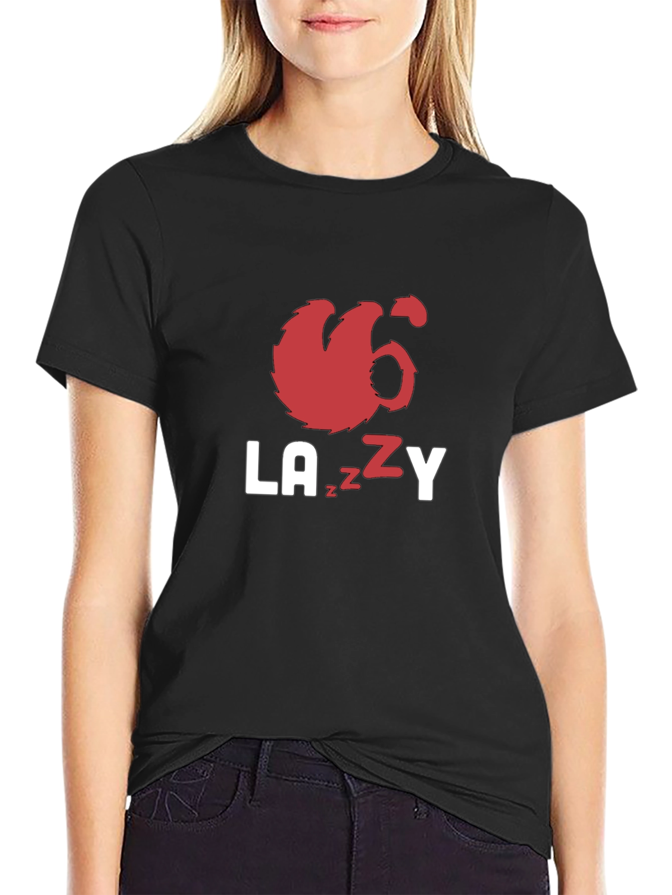 Lazy Sloth Graphic Tee - Black Unisex T-Shirt