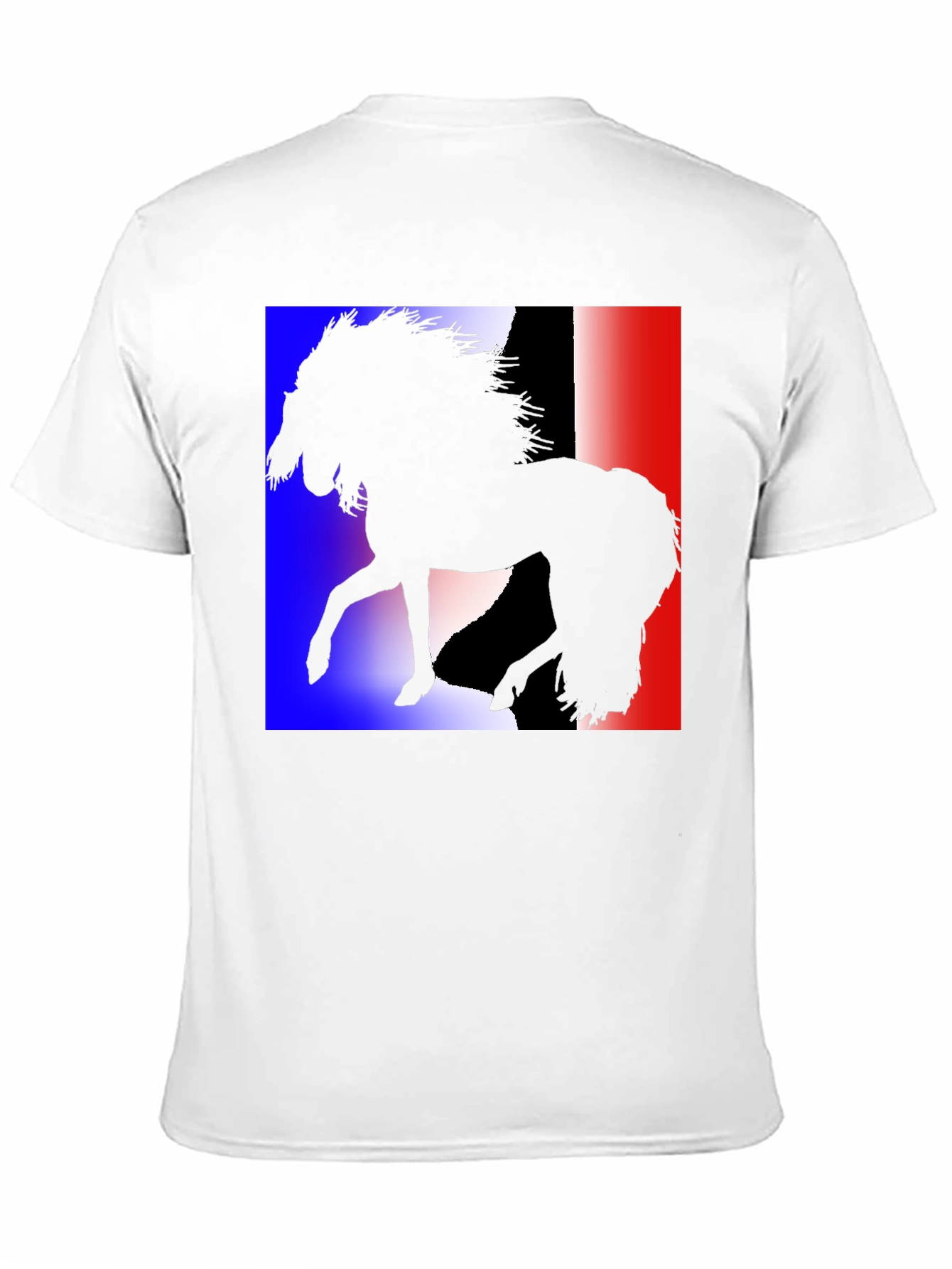 French Flag Horse Silhouette Graphic T-Shirt