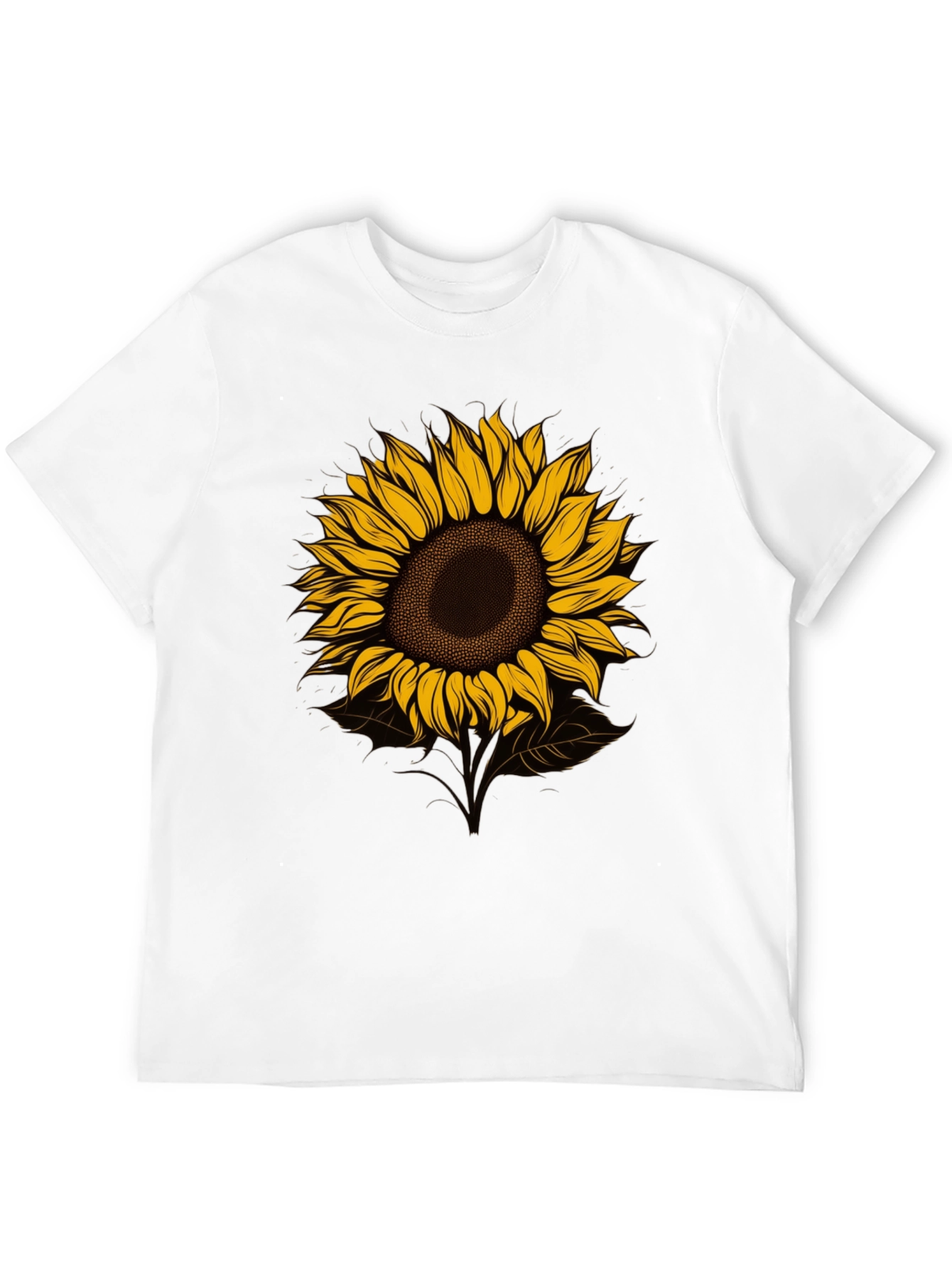 Sunflower Graphic Tee - Stylish Mens Black T-Shirt