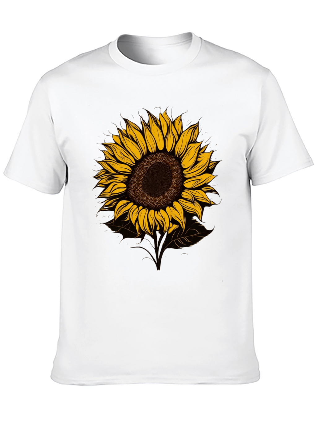 Sunflower Graphic Tee - Stylish Mens Black T-Shirt
