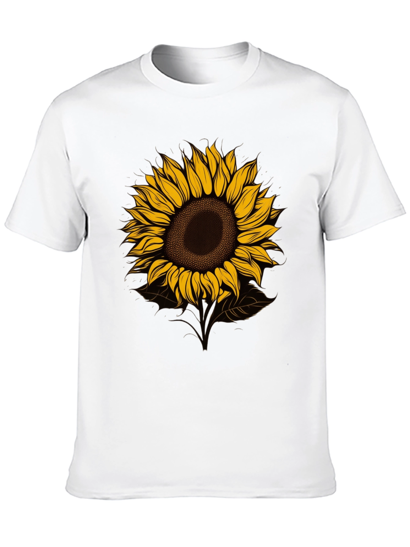 Sunflower Graphic Tee - Stylish Mens Black T-Shirt