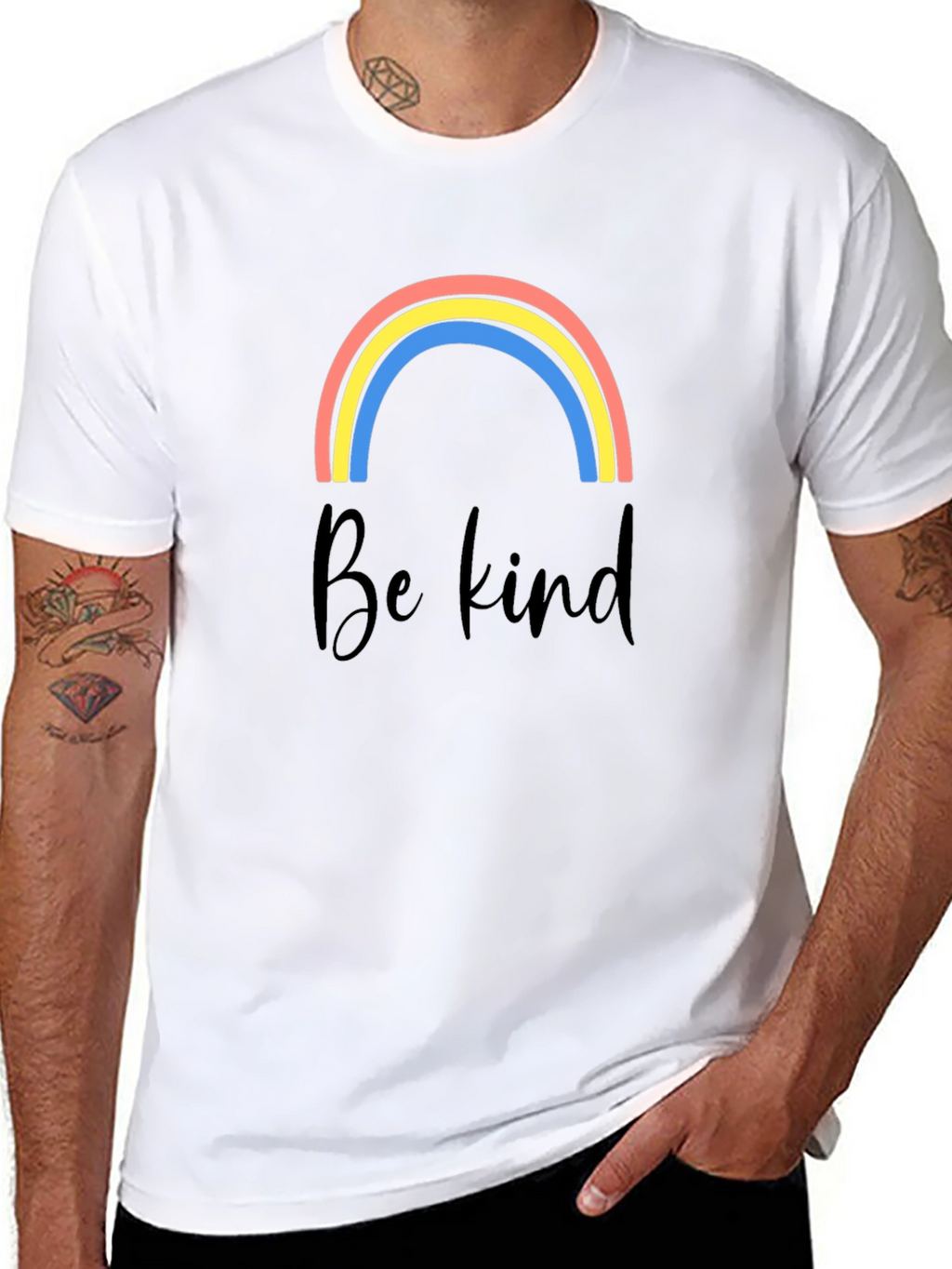 Be Kind Rainbow Graphic T-Shirt
