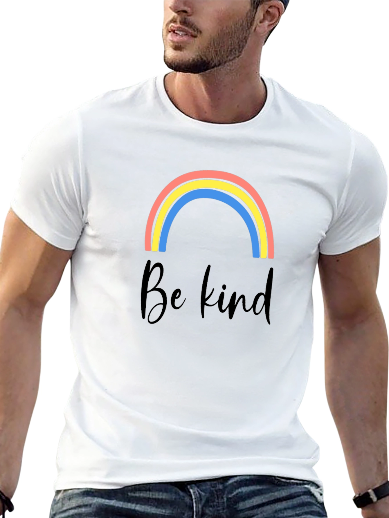 Be Kind Rainbow Graphic T-Shirt