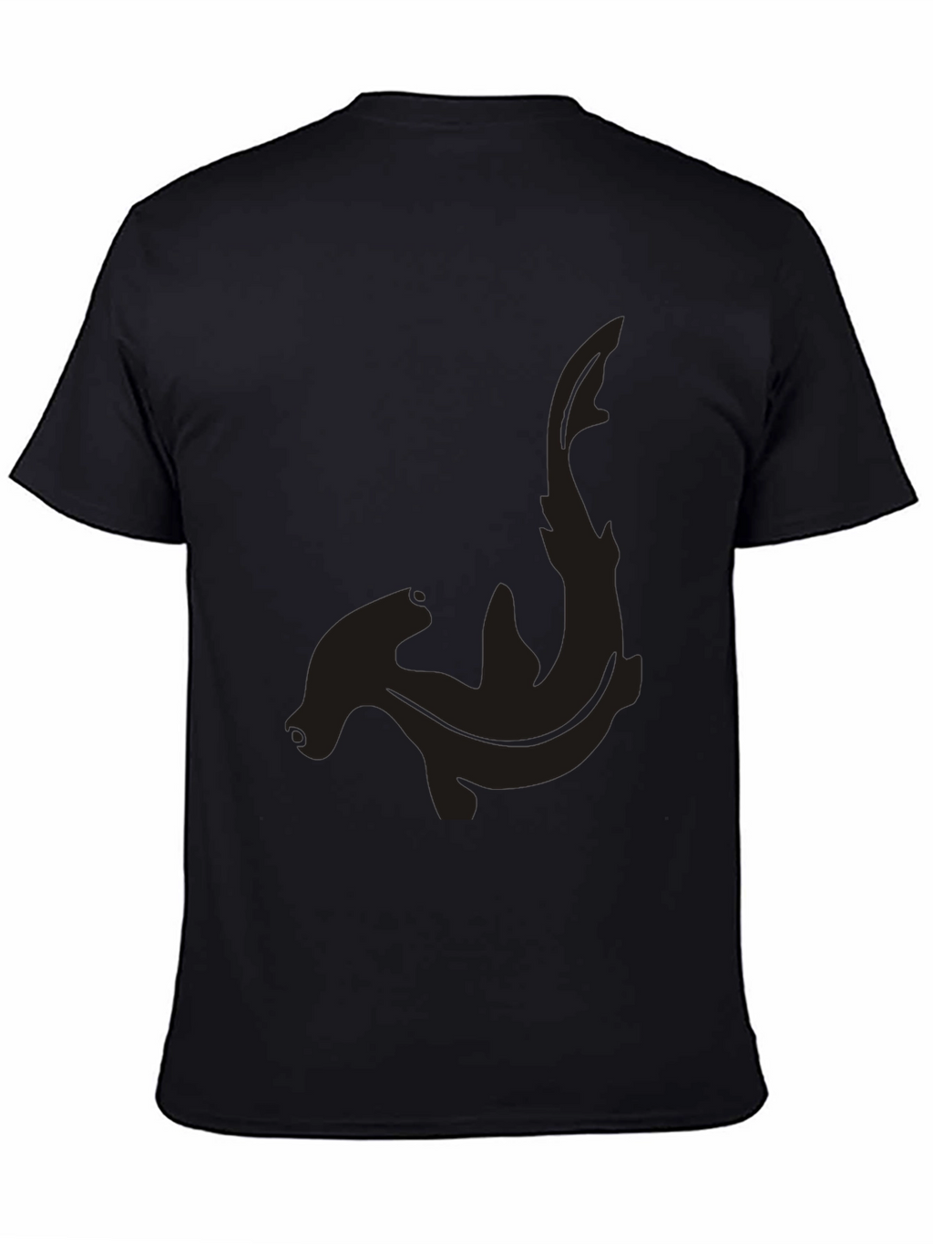 Hammerhead Shark Graphic Tee - Black Cotton Casual Shirt