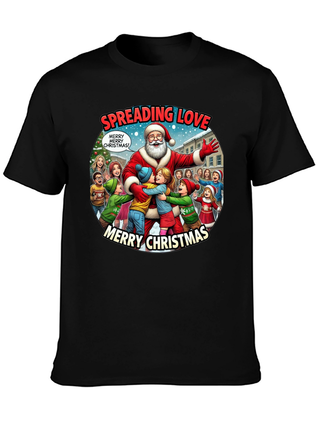 Spreading Love Merry Christmas Graphic Tee