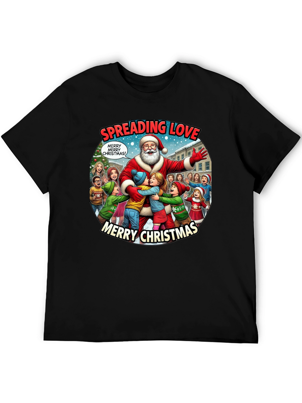 Spreading Love Merry Christmas Graphic Tee