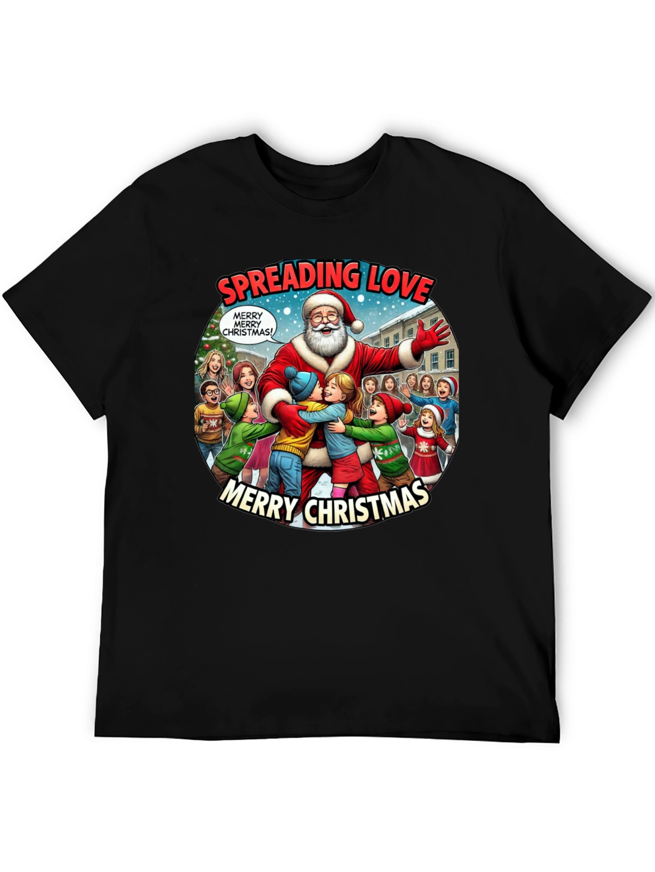 Spreading Love Merry Christmas Graphic Tee
