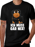 Ich Muss Gar Nix! Rottweiler Graphic T-Shirt