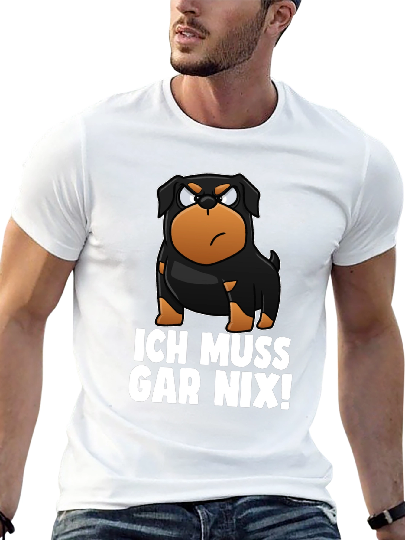 Ich Muss Gar Nix! Rottweiler Graphic T-Shirt