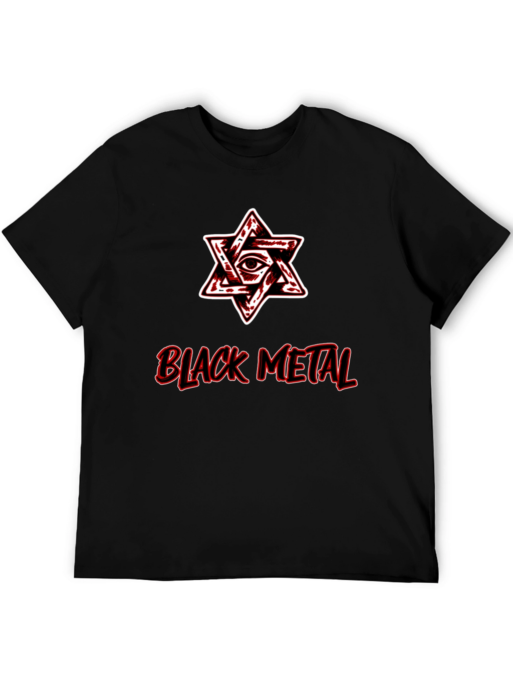 Black Metal Star Graphic T-Shirt