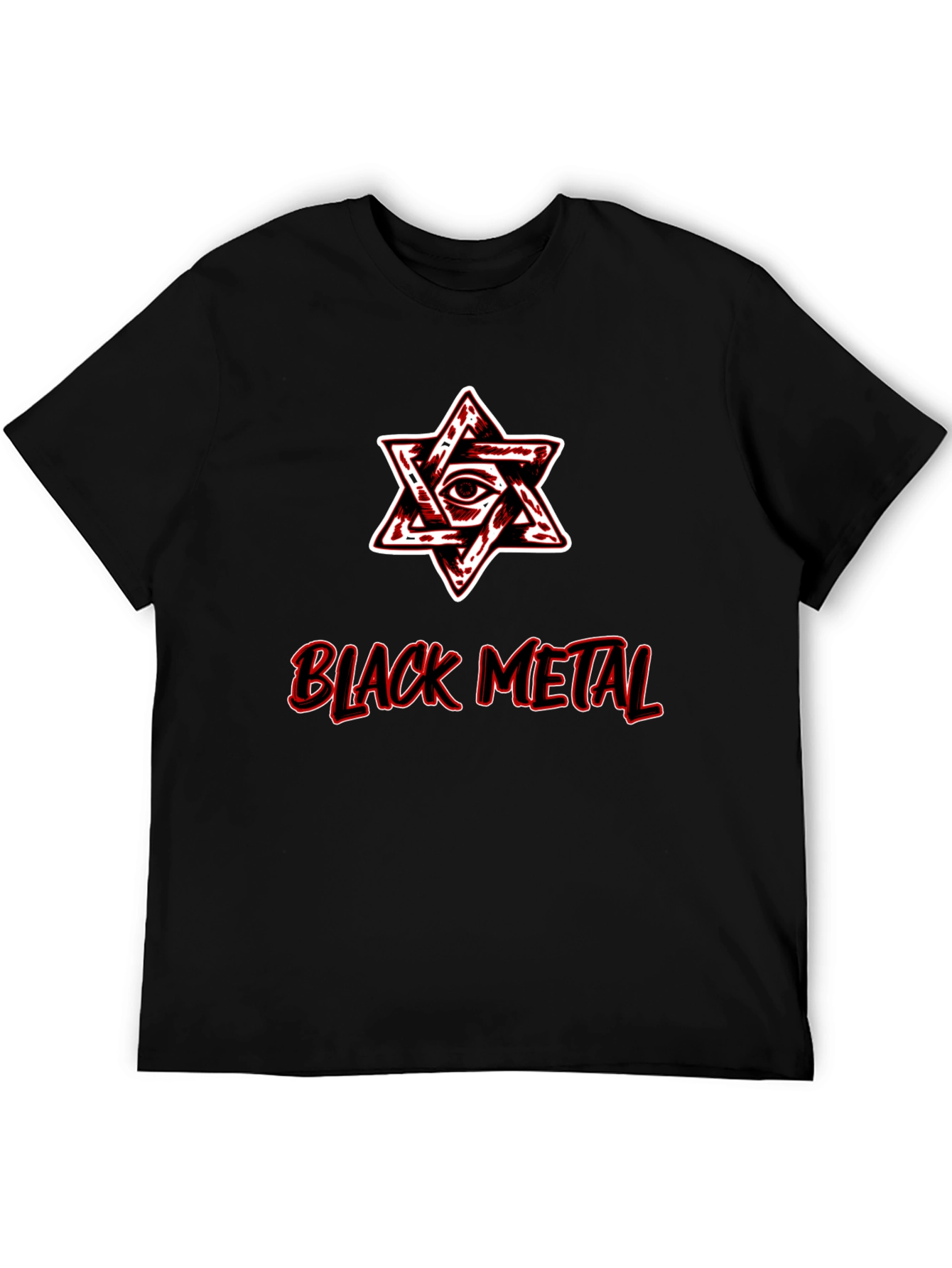 Black Metal Star Graphic T-Shirt